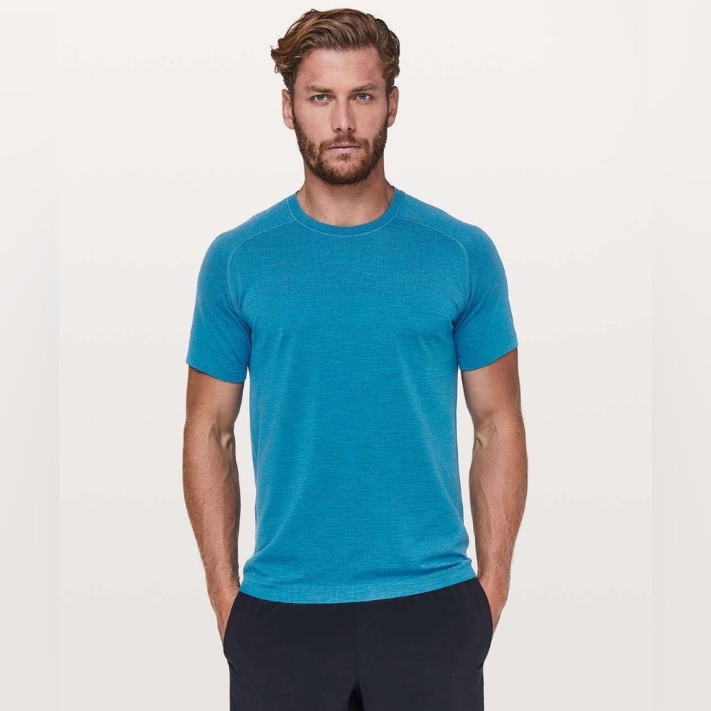 Lululemon Metal Vent Tech Short Sleeve Tee Shirt Poseidon Amalfi Small